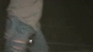 Walking throughout the town in bottomless Jeans