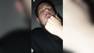 Teen beardy hunk hungry for a massive shlong