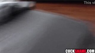 Cuck spouse watching black wife gettting fucked hard by large shlong