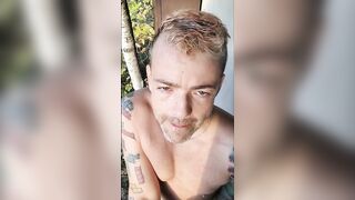 Outdoor adventure in abandonned building, Scared to get caught in nature's garb