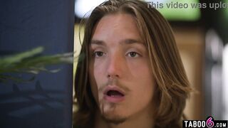 Oriental teen stepsis busts perv stepbrother peeping on step mama