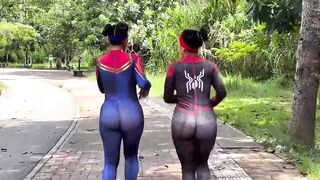 Captain Marvel and Spider-Woman Cosplay