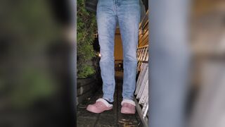 Pissing my jeans outside