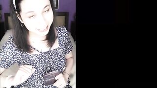 Your doll tgirlfriend Dani gave u a quick footjob after playing a weird game