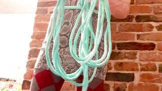 tying myself up like a Christmas present