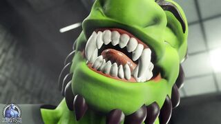 Reached His Peak, Syrl Dragon Hyper Macro Muscle Growth Animation