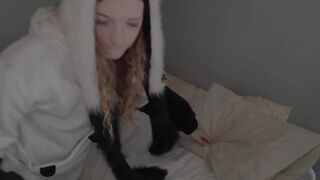 Cute Panda Femboy's 1st Time in Chastity~