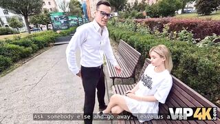 VIP4K. Stranger has a surprise for a pair. Hawt sex with Lily Blossom