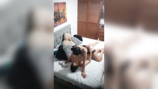 beauties have sex at their stepfather's abode.