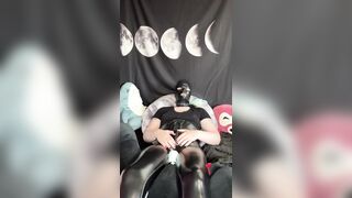 Latex, Collar, Shiny Panties, Grinding on my Wand and Lovense Ferri