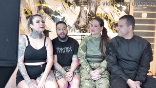 A pair of police officers came to our abode and ended up having a partner exchange and a lot of sex! Juicy snatches, palpitating knobs, sexy and ardent kisses between 'em!