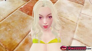 Hawt Yellow Bikini at the Pool Party CG Animation: Biggest Tits Play, Intensive Rug munch, and Fingering Moist Climax In Playgirl Choose two