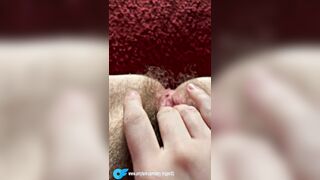 Sexually excited mother I'd like to fuck lastly has time to finger herself to climax. Ideal hirsute cunt