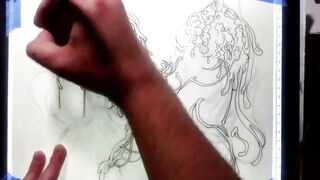 One Hawt Mess Line Art Timelapse by Drenched The Facial Artist