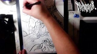 That babe Sucked The Soul Outta My Nuts for a Gigantic Load w/ Xray Vision - Drawing Timelapse by Drenched