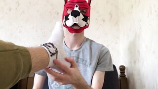 youthful man licks feet and sucks large schlong of his ally