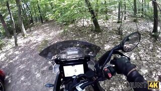 HUNT4K. Helina Fantasy likes to ride bikes and giant ramrods