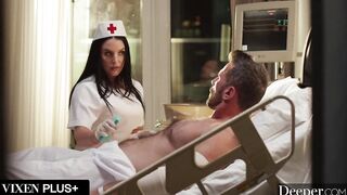 Deeper. Hot Nurse Angela White Takes Care of Patient Manuel