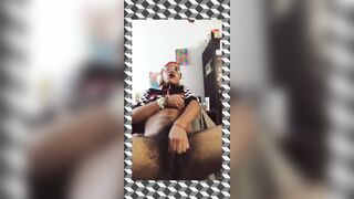 Your gothic Trans Boyfriend playing with himself