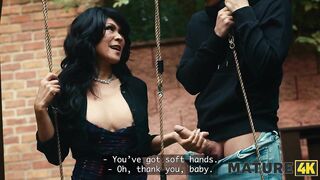 MATURE4K. Oriental riding youthful Czech stud