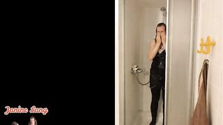 Showers in Leather Outfit