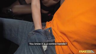 Victoria Pure disrobes down to her hawt undies for a screw with instructor - Fake Driving School