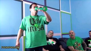 Bang A Fan – Jennifer White Triple cum swaps Aaron’s semen w Charity & Charlyse on St Patrick’s Day