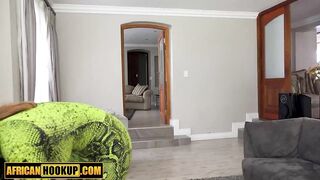 Giant Natural Titties Ebony Dance Teacher Undresses To Please Lascivious White Student