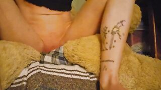 whimpering for dad to fill my rock ftm femboy cunt during the time that i frot and play with my vibrator