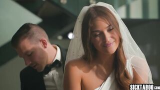 Large breasts bride drank large ramrod and enjoyed hardcore snatch banging after her wedding