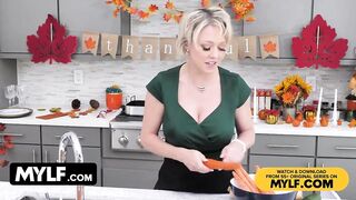 Mylf - hawt golden-haired mother I'd like to fuck gets her moist snatch stuffed with large palpitating dick on thanksgiving