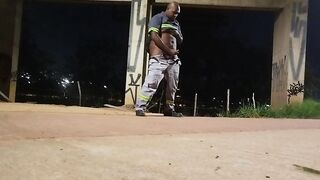 Masturbating in the street