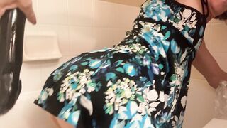 Lewd Sissy Takes Biggest Monkey Paw Sextoy