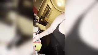 Superstar big beautiful woman Leaves Her Mark on The Celebrated Clown Mask