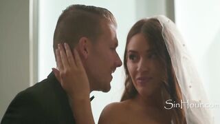 Newly Wed Pair Put On A Show For Their Witnesses..