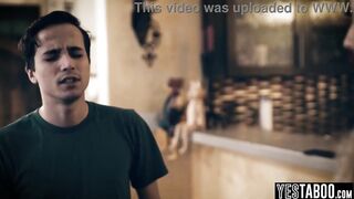 Large breasts curvy blond mother I'd like to fuck gets pounded by aged spouse and large rod stepson