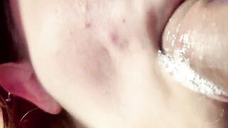 My stepsister gave me the most excellent, almost all sloppy oral sex ever drooling deepthroat