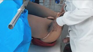 Gynecologist didn't know this chab was being filmed!