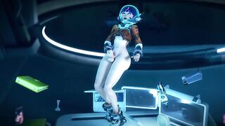 Juno masturbate and cum with zero Gravity (Overwatch Futa animation)