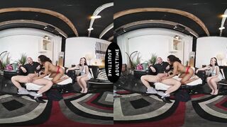 UP CLOSE VR - Cuckold Lesbo Olivia Jay Watches Girlfriend Dharma Jones Get Laid By Hung Guy - POV