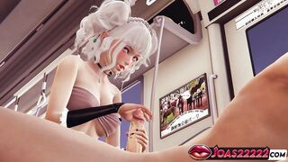 Diana the Sexy Angel in Subway Porn Animation - Knob Glans Jerking off, Titjob for Biggest Weenie Service, Oral-job Ending in Giant Cum On Face In Sweetheart Elect two