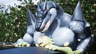 Scalie Gets Dominated By Massive Alligator. Artist: ChoPanther