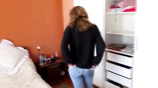 I suit up to show off and arouse the maid's spouse, I ask him to give me his wang.