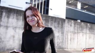 GERMAN SCOUT - Petite Redhead Teen Peach Delina Pick Up for 1st Casting Screw