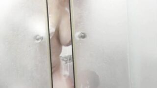 Older mother I'd like to fuck brunette hair hawt Frina takes a shower and asks her roommate stud, who is watching her in doorway and films it on his phone, bring towel for bath. Large natural breasts Butt Moist Twat Close Up