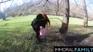 Mia Trejsi Supplicates For Double Weenies In Egg Hunt Vagina Pounding!