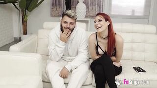 Fucking a cutie in front of her boyfriend. This Guy doesn't like it!