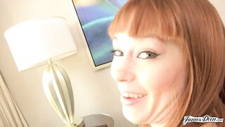 JamesDeen - ALL NATURAL REDHEAD ALEXA NOVA CASTING DAYBED SEX WITH LARGE WHITE DONG