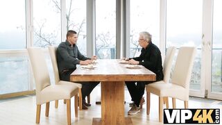 VIP4K. Aged spouse asked his ally to came and bang his sexy breasty wife