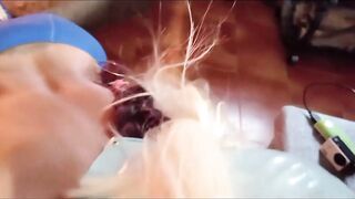 mother I'd like to fuck fellatio POV with my nice-looking body overspread solely by hose and heels, mask with pigtails